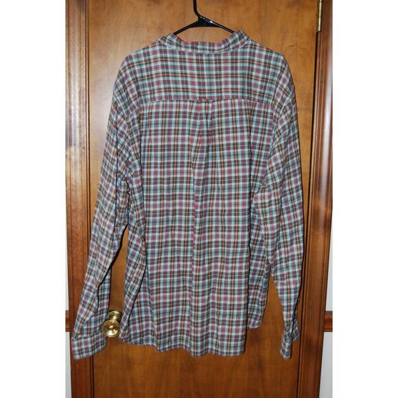Woolrich men's Flannel button down short Plaid Men's 2XLT Tall - Picture 2 of 7